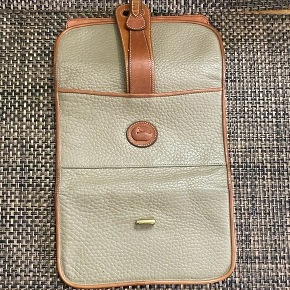 Dooney & Bourke Olive and Brown Leather Clutch - Picture 6 of 6